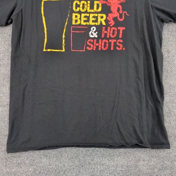 Gildan Men's Fireball Whiskey T-Shirt Black Large Short Sleeve Graphic Logo - Picture 4 of 13